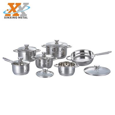 China Sustainable Cooking Japanese Cookware Pan Pot Cookware Set Indonesia Kitchen Stainless Steel for sale