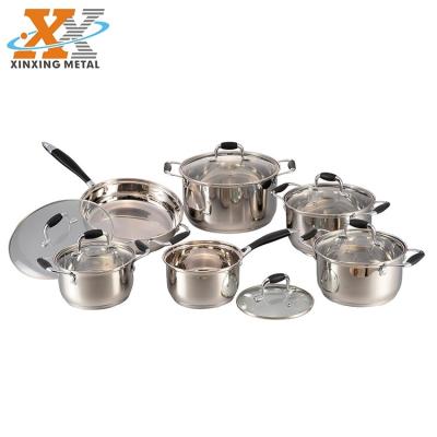 China 2021 Sustainable Modern Design Apple Shape Home Kitchen Cooking Pot Stainless Steel Cookware Set for sale