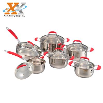 China Good Quality Sustainable Kitchenware Accessories 12 Pcs Stainless Steel Cookware Set for sale