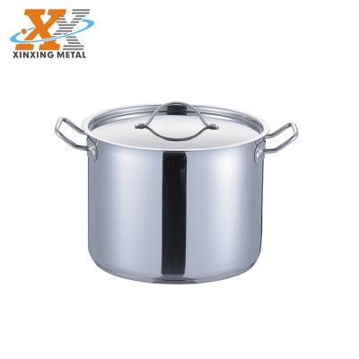 China Viable Wholesale China Stainless Steel Pots Large Mirror Soup Polishing Pot for sale