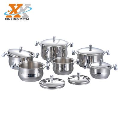 China Quality Kitchen Pots Pan Set Cookware Round Kitchen Pot Set Viable Perfect Cookware for sale