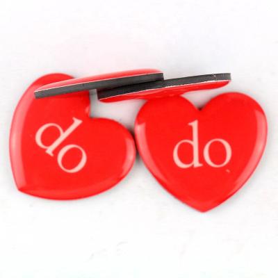 China China Factory Custom Red Heart Shape Epoxy Magnet For Fridge for sale