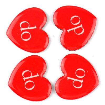 China Shape GOODADV Custom Red Heart Shape Epoxy Fridge Magnet For Home Decoration for sale