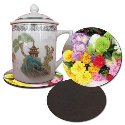 China Guangzhou Sustainable Factory To Custom Flower Round Coaster With EVA Foam Material for sale