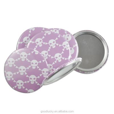 China Minimalist 20 Years Manufacturer China Mini 58 70 Mm Promotional Custom Tinplate Round Pocket Mirror Gifts for sale