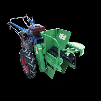 China Tractor mounted walking harvester/walking combine harvester/behind tractor rice corn machine for sale