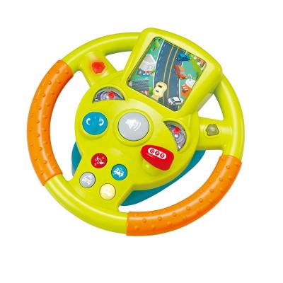 China Intelligence Kids Toy Steering Wheel With Music Developing Plastic Light For Co-Pilot Simulation Driving Educational Play Toys Games For Children for sale