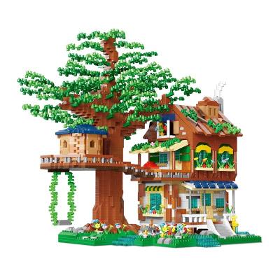 China Building Toy Simulation Splicing Model Of Morning And Micro Elf Treehouses Leggoed Particles Puzzle Building Blocks Toys Set For Kids Gifts for sale