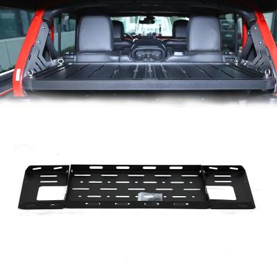 China Interior Multifunctional Aluminum Alloy Vehicle Accessories Aluminum Alloy Car Trunk Boot Storage Shelf For Jeep Wrangler JL JK for sale