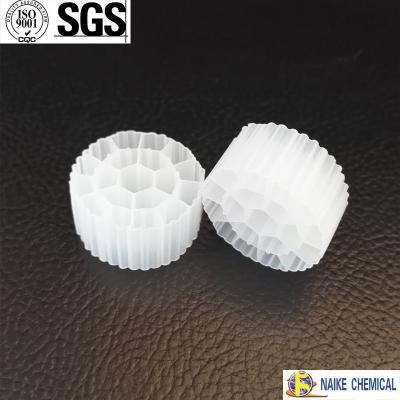 China China Origin 100% Virgin HDPE White MBBR Moving Bed Biofilm Reactor Media 25*12mm For Wastewater Treatment for sale