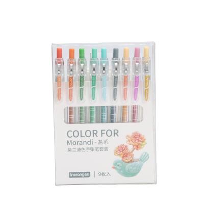 China Press Custom 2021 New Fashion Girls High Value Notes Press Pen Color Gel Pen Set for sale