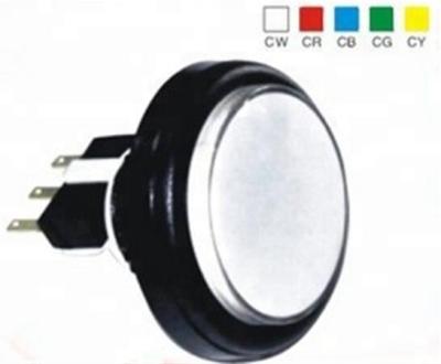 China Multi Color With LED Light Micro Switch Round 46MM Plastic Push Button SN-PB2041 for sale