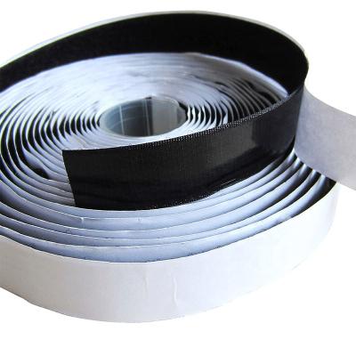 China Huazheng Hot Sale 20MM Hook And Loop Self Adhesive Black White 100% Nylon Adhesive Tape for sale