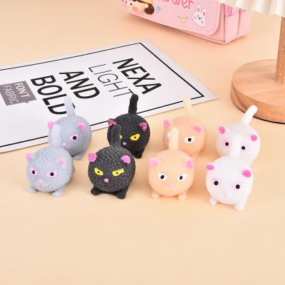 China Squeeze Decompression Toys Animal Toys Cat Squeeze Relax Squishies Kids And Stretch Cat for sale