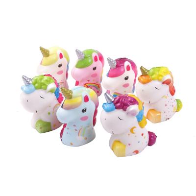 China Various Styles Squeeze Children's PU Foam Toys Many Shapes Unicorn Stretch Puller Toy Set for sale