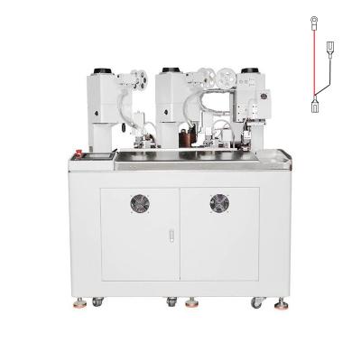 China Automatic 2 Wire 28-14AWG Cut Stripping Machine 3 Terminal Crimping for sale