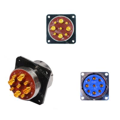 China Military Automotive Waterproof Mounting Receptacle 9 Pin Connector for sale