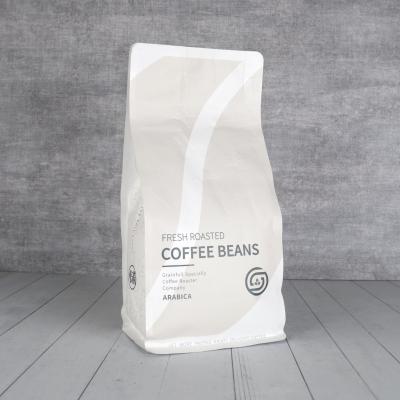 China Flexible Packaging Best Quality And Low Price Stand Up Zipper Breathable Coffee Bags 250G White Coffee Packaging Bags With Valve for sale