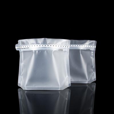 China Moisture Proof Clear Plastic Zipper Lock Flat Bottom Stand Up Pouch Packaging Mylar Smell Proof Coffee Bag Heshan Ch Transparent Package for sale