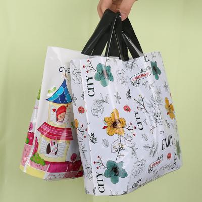 China High Quality Recyclable Cheap Reusable Custom LOGO Promotion Packaging Transparent Plastic Bag Printing Reusable With Handle for sale