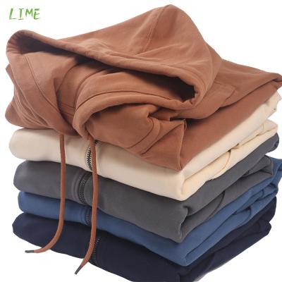 China Anti-wrinkle Factory OEM Winter Clothes Men's Loose Drawstring Cotton Hoodies Logo Blank Quality Hoodies Custom Zip Up Hoodie Custom for sale