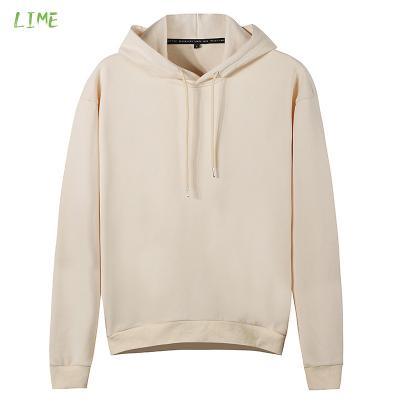 China Anti-wrinkle Factory OEM Pullover Loose Cotton 320gsm Unisex Hoodie No Pockets High Quality Hoodies Custom Embroidery Logo for sale