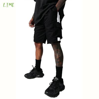 China Breathable Factory OEM Customized Streetwear Side Stripes 100% Cotton Man Private Label Shorts Streetwear Cargo Shorts for sale