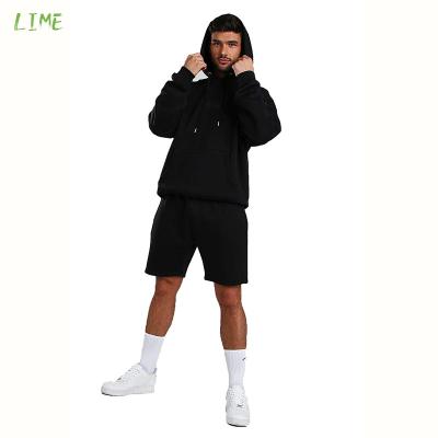 China Factory OEM Streetwear Viable Outdoor Sports Plus Size Terry Blank Sweatsuits Men French Shorts Sets Hoodies Sweatshirts For Men for sale