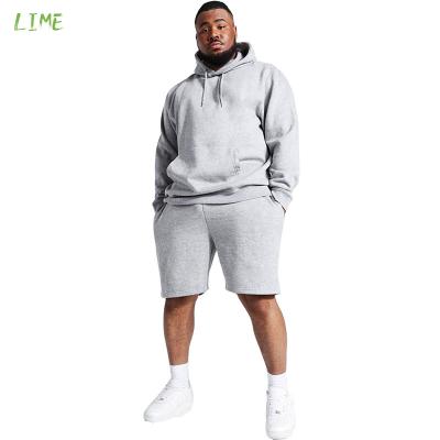 China Workable Plain Polyester Pullover OEM Streetwear Factory Loose Sweatpants Men Shorts Cotton Mens Sweatsuits Hoodie Set for sale