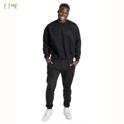 China High Quality Viable Plain Terry Sweatsuit Custom Sweatsuits Unisex Cotton Sweater Jogger Pants Streetwear Sets With Logo for sale