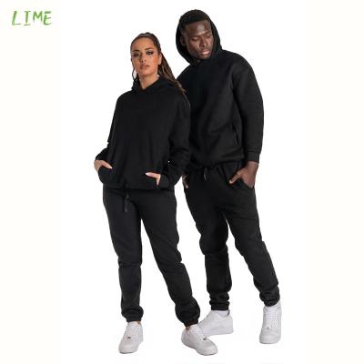 China Viable Manufactures Tracksuits Plus Size Logo Tracksuit Men Sweatsuits Custom Jogging Unisex Fits Mens Hoodie Set With Hood for sale