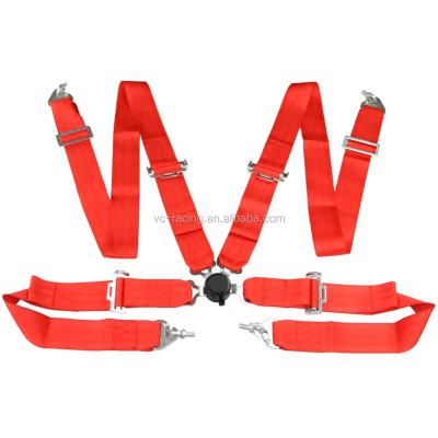 China 4 point harness hot sale thread shank eyes 3 inch 4 point camlock racing seat belts with hook rings for sale