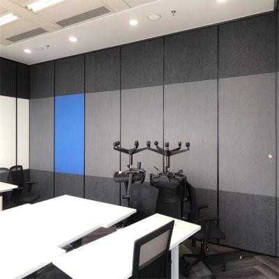 China fabric finish surface acoustic soundproof movable folding partition wall for office meeting room for sale