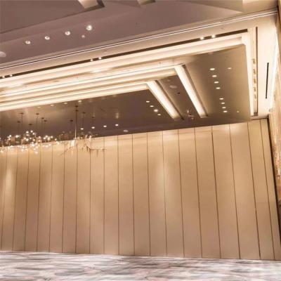 China Ultrahigh hotel banquet hall soundproof iron room divider sliding folding partition operable wall with ceiling track for sale