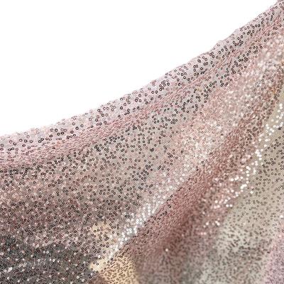 China ZP1016 water soluble beading wedding evening dress fabric fashion color sequin embroidery sequin velvet fabric pink lentejuelas for sale