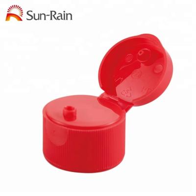 China Non Spill China Wholesale Good Quality Customized Red Color Round Plastic Flip Top Cap for sale