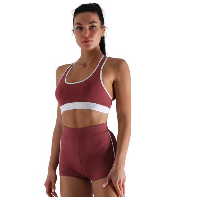 China Breathable Yoga Sports Bra And Shorts 2 Piece Set For Active Fitness Women Athletic Sports Yoga Suit Wear for sale