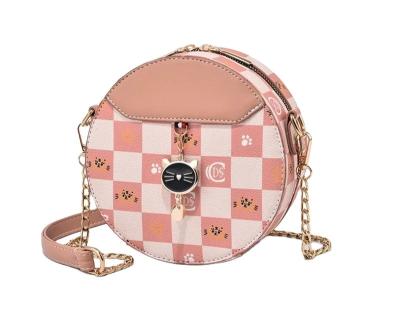 China Wholesale Round Leather Shoulder Bags Waterproof Mini Crossbody Bag For Women Fashionable Purses for sale