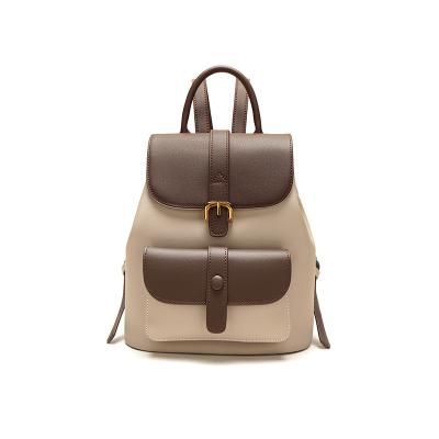 China The other new fashion leather bag large capacity travel cowhide backpack for sale