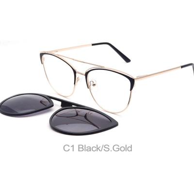 China For Glasses Two-in-One Sunglasses Monocle Frames Box OEM TR90 Doubke Optical Bridge Glasses Clip On Optical Eyewear for sale