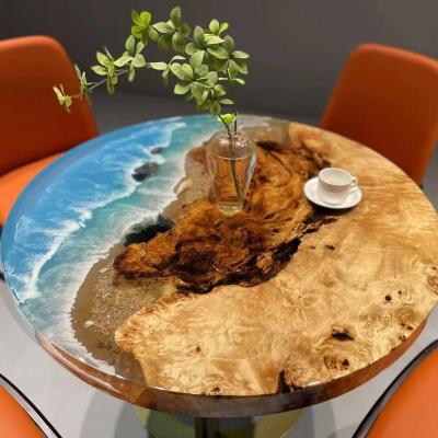 China Unique from one to another Home Furniture Factory Direct Solid Walnut Wood Restaurant Kitchen Dining River Table Epoxy Resin Slab for sale