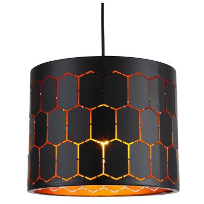 China Zhongshan Glass Fashion Lighting Indoor Retro Black Cylinder Hanging Pendant Light for sale