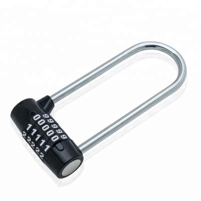 China 5 Digit Long Shackle Combination Zinc Alloy Padlock for sale