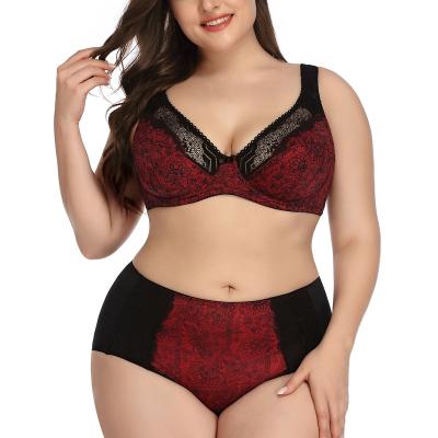 China Wholesale Custom Anti-UV Plus Size Women's Underwear Lace Bra And Panty Sets for sale