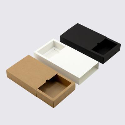 China Small Recyclable White Black Kraft Paper Box Customize Logo Folding Soap Recycled Brown Kraft Paper Box Packaging for sale