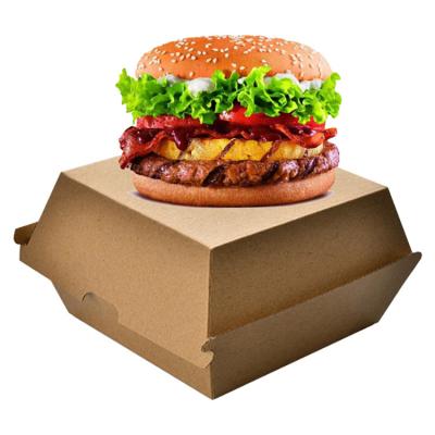 China Recyclable Eco Friendly Customize Packaging Paper Take Away Food Burger Burger Box for sale