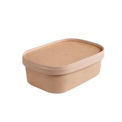 China Disposable Customize Printed Take Away Container Brown Kraft Paper Food Lunch Box For Restaurant for sale