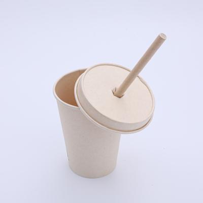 China Biodegradable Customize Degradable Sugar Cane Lids 100% Disposable Bagasse Paper For Hot Drinks Wrapping Paper Coffee Cup Cover for sale