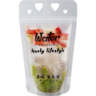 中国 750ml, 1000ml Customized Standing Translucent Drink Pouch bag With Straw, full color printing 販売のため