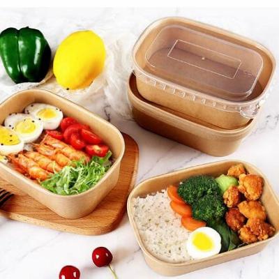 China Eco Friendly Rectangular Paper To Go Container for Hot and Cold Food zu verkaufen